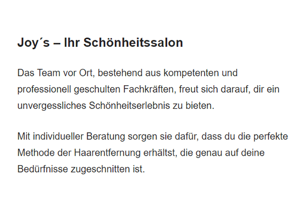 Schönheitssalon 